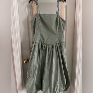 Forever 21 Strapless Sage bubble hem Dress